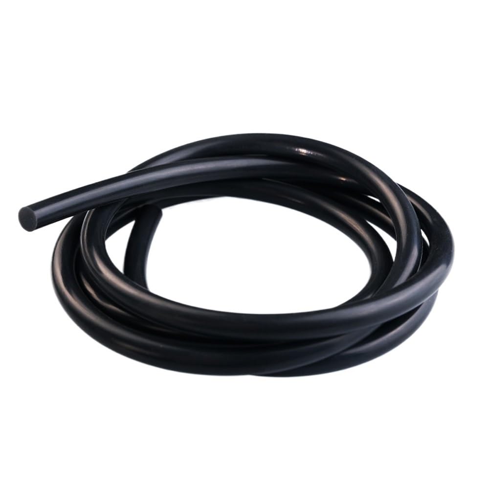 Gohapy One Color Foam Rubber Strip Silicone O Ring Seal Rubber Gasket Cord, Black Trim Strips High Durability 1 Piece(1Meter*5Mm)