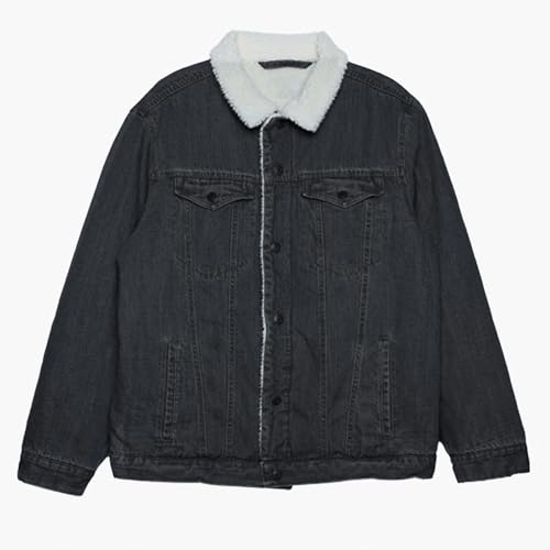 Chaqueta vaquera hombre con forro sherpa estilo camionero tejana clásica 5