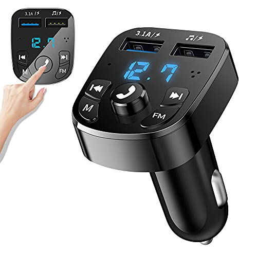 Car Bluetooth FM Transmitter, MP3 Player Transmitter 5.0 Wireless Handsfree 2 USB Charger Kit, FM Transmitter Wireless Radio Adapter Kit Dual Transmitter Support SD Card USB Stick Car Bluetooth FM Transmitter, MP3 Player Transmitter 5.0 Wireless Handsfree 2 USB Charger Kit, FM Transmitter Wireless Radio Adapter Kit Dual Transmitter Support SD Card USB Stick
