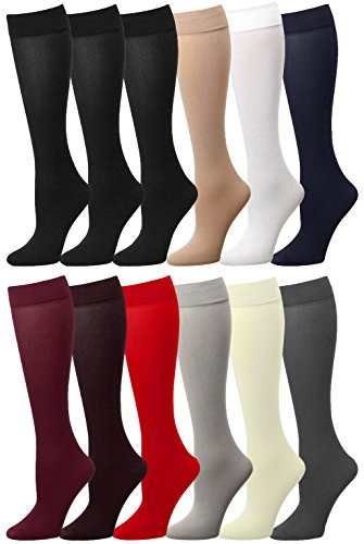 Women Trouser Socks (12-Pack) 700-8-ASSORTED12