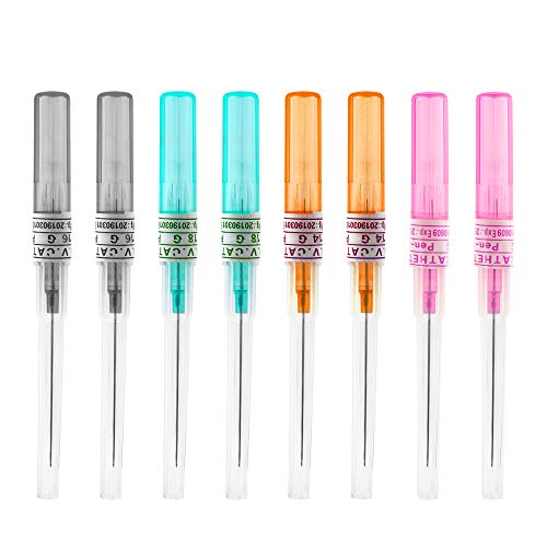 Piercing Needlesï¼Œ 8pcs Ear Nose Piercing Needles IV Catheter Needles for Piercing Sterilised Body (MIX-1)