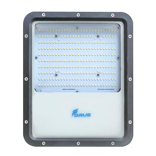 Image of Forus 200W LED Flood Light - 4 Yr Warranty, IP67 Waterproof Outdoor LED Lights, High Mast Light, Halogen Floodlight for Factory, Garage, Parking, Field, Garden, Shop, Warehouse, Tent, Cool White - 1Pc