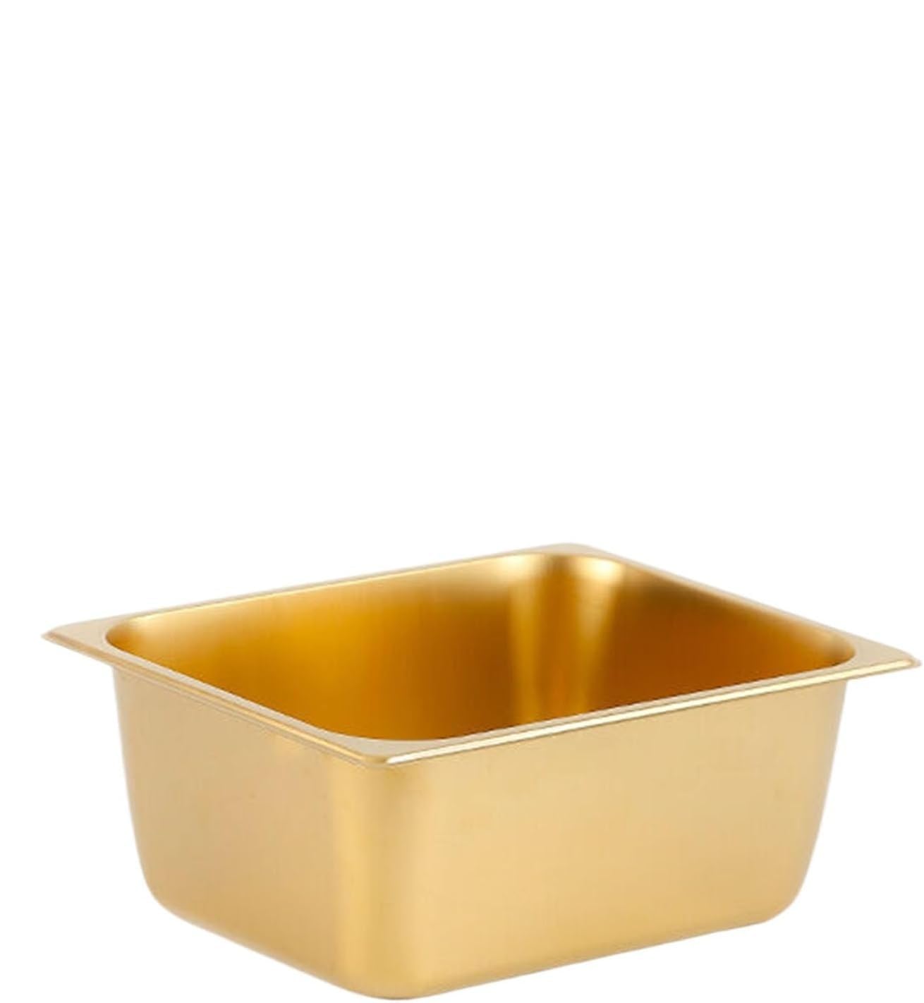 ITTRUH Stainless Steel Gastronorm Pans, Buffet Commercial Cookwares for Food,Gold Hotel Deep Steam Table Pan No Lid(1/9(17.5 * 11cm),10cm)