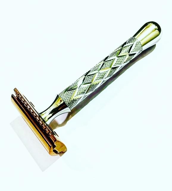 Romer-7 Virgo 4 Premium Rose Gold PVD Finish Close Comb Head & Diamond Cut BRASS Heavy handle DE Razor For Men, Women & Boys + SS Blade (B099S4JHZ2) Amazon Price History, Amazon Price Tracker