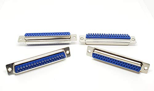 4 sets conector D-Sub DB37 hembra con capuchas plásticas miniatura 2