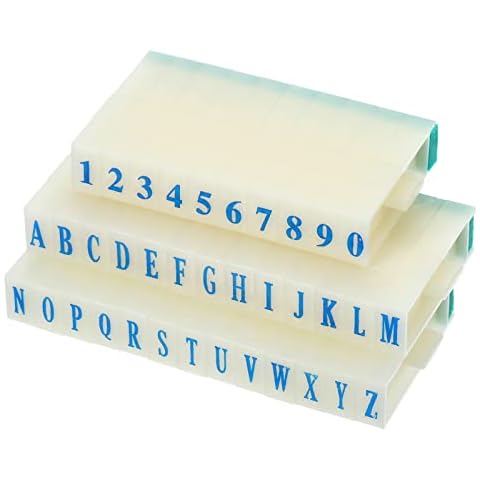 PATIKIL Detachable Number Letter Stamp, 7mm Plastic 9+26 Digits Font Size 4 Numeral 0-9 Alphabet A-Z Combination Set for Card Tag Scrapbook Craft Making Teaching Cover