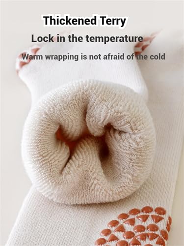 Toddler Non Skid Knee High Sock with Grip Baby Warm Thick Anti Slip Sock Unisex Newborn Crawling Stocking 5 Pairs2
