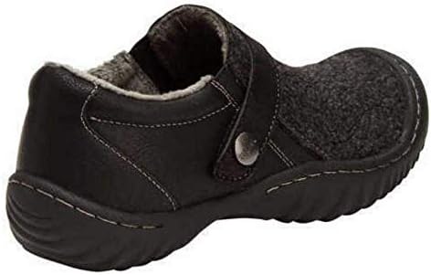 JSport Women's Blair Slip-On Memory Foam Footbed Faux Fur Insole Flat Shoes Black | Image 4