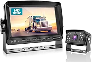 Fookoo Ⅱ HD Backup Camera System Kit,7''1080P Reversing Monitor+IP69 Waterproof Rear View Camera,Sharp CCD Chip, 100% Not Wash Up,Truck/Semi-Trailer/Box Truck/RV (FHD1-Wired)