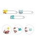 Toddmomy 40 pcs Animal Safety Pin Brooches Secure Clasp for Baby Clothes Diapers and Accessories Colorful Designs for Fastening