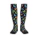 Supdreamc Cute Comfortable Socks for Adults Black Blue Monarch Butterfly, Fashion Compression Knee High for Daily Wear Outdoor Running Hiking Sports Gifts