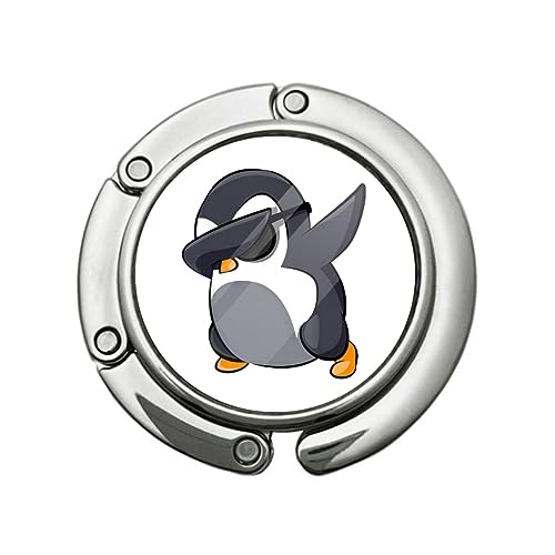 バッグフック かっこいい ペンギン 面白い 円形 かばんフック Purse Hook バッグハンガー テーブルフック デスク コンパクト 旅行 バッグアクセサリー 折り畳み式 折りたたみ式 カバン用 バッグホルダー 財布ハンガー 飾り 安定性 耐荷重 携帯