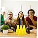 VANZACK 3pcs Cheer Megaphone Noisemaker Toy for Parties Sports Events and Concerts Material Horn for Cheerleading and Atmosphere Enhancement Yellow
