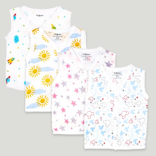 Image of Kidbea Extra Soft Mulmul Cotton Jhabla Cloth for New Born Baby Set