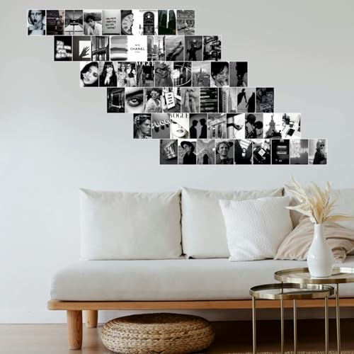 Image of SAW Black And White Posters - Pack Of 54 | 4 x 6 Inches | Aesthetic Artwork Posters | Wall Decor For Living Room, Bedroom, Home And Office