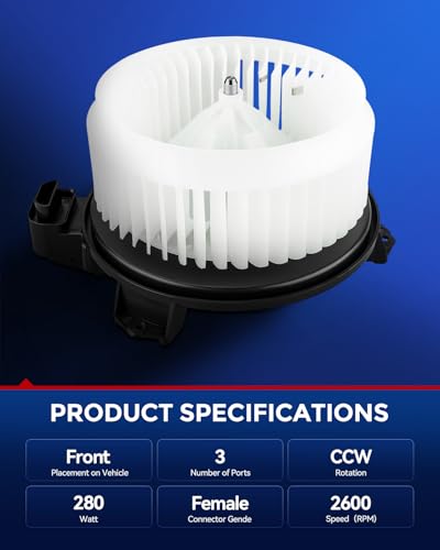 Image of KAX 700215 AC Blower Motor for Toyota Camry 2007-2017,4Runner 2010-2024,Avalon 2005-2018,Highlander 2008-2019,Tundra 2007-2021,Venza 2009-2015,ES350 2007-2013,GX460 2010-2023,RX350 RX450h 2010-2012