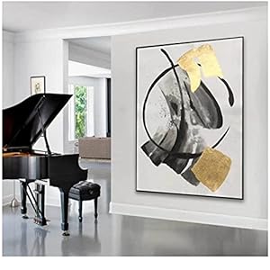 Oversized Muur Art Canvas Grote Abstracte Canvas Art Hedendaagse Kunst Moderne Abstracte Schilderij Ingelijst Klaar om…