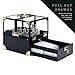 The Traveling Miss Pageant Crown Box Display, Tiara and Sash Holder, Carrying Travel Case with Handle, Storage Cases for Pageants and Jewelry (Black and Gold)