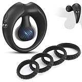 Warmfeel Vibrations-Cockring mit Klitorisstimulator – 9 Modi Silikon Penisring für Paare, Lustverstärker & Potenzhilfe, Sexspielzeug für Männer und Frauen