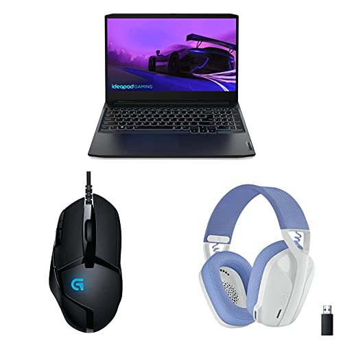 Image of Lenovo Ideapad Gaming Laptop (AMD R5 5000 Series /8GB RAM & 512GB SSD Storage /1650 Graphics)+Logitech G402 Gaming Mouse+Logitech G435 Gaming Headset - White