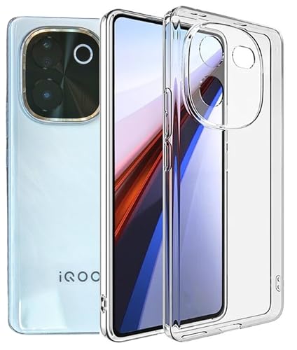 Image of Designerz hub iQOO Z9s Pro 5G / Vivo T3 Pro 5G Back Cover | Protective Soft Transparent Shockproof Hybrid Protection Back Case Cover for iQOO Z9s Pro 5G / Vivo T3 Pro 5G