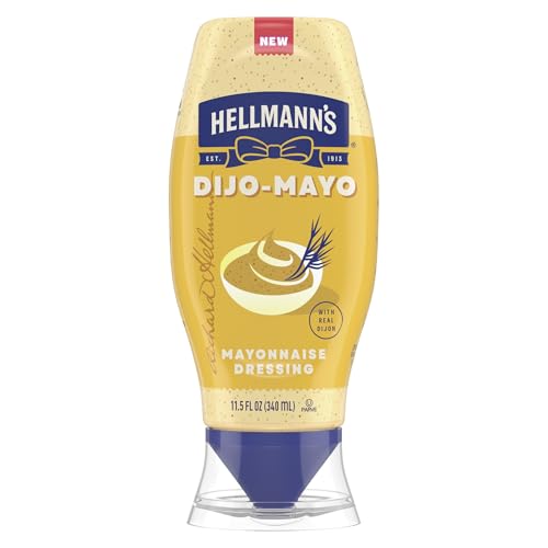 Hellmann's Dijo-Mayo Smooth & Savory Mayonnaise Drss for Fries, Burgers, Potato Salads, Sandwiches, Mayonnaise Dressing with Real Dijon, 11.5 oz 1 ct
