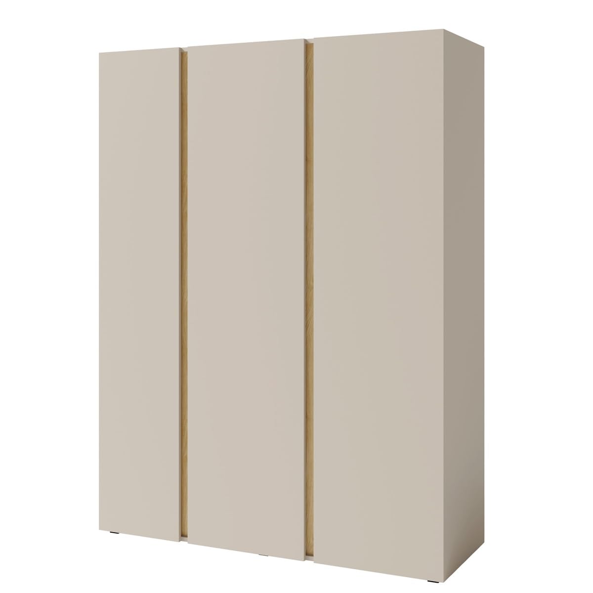 QMM Jugendzimmer Kinderzimmer komplett Laris Set C Schrank 3-türig Kommode Schreibtisch Wandregal Bett 200x90 Farbauswahl (Sandbeige - Eiche geölt)