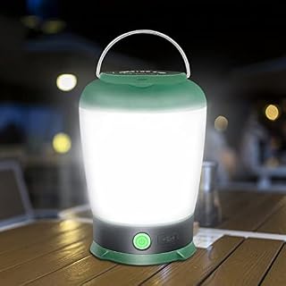 LETOUR LT-CL001 LED Camping Lamp Dimmable Search Light USB Rechargeable Camping Lamp 6 Modes Work Light Outdoor Waterproof Tent Light for Hiking, Travel, Power Failure, Fishing, Green
