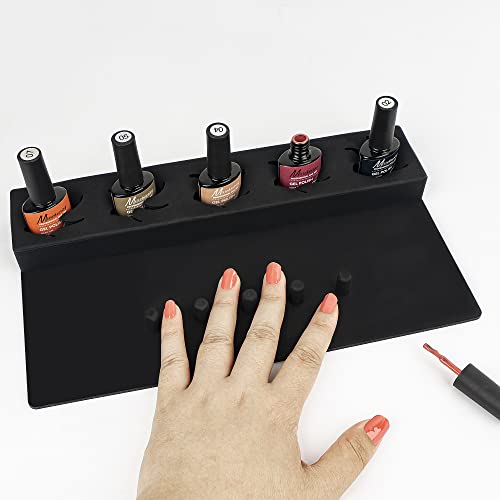 USEAMIE Nail Polish Holder Silicone Fingernail Painting Tools, Nail Polish