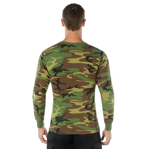 Image of Rothco Long Sleeve Camo T-Shirt | Rugged Camouflage Crew Neck T Shirt, Comfortable Casual Tee for Men & Women
