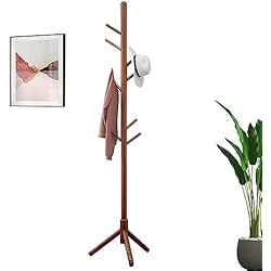 Perchero Tripode Madera optimism Perchero independiente | pie madera | Con 8 ganchos para ropa árbol pie pie para bolsa