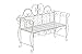 CLP Panca Giardino Minna in Ferro Laccato I Panchina da Esterno Stile rétro Nostalgico I Panca Esterno 2-3 Posti, Seduta 123 x 46 CM, Colore:Antico Bianco immagine