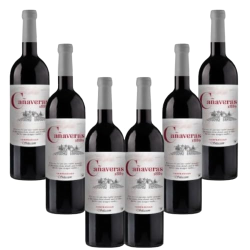 Cañaveras 1889 - Vino Tinto Tempranillo - Vino de la Tierra de Castilla- 6 botellas x 750 ml