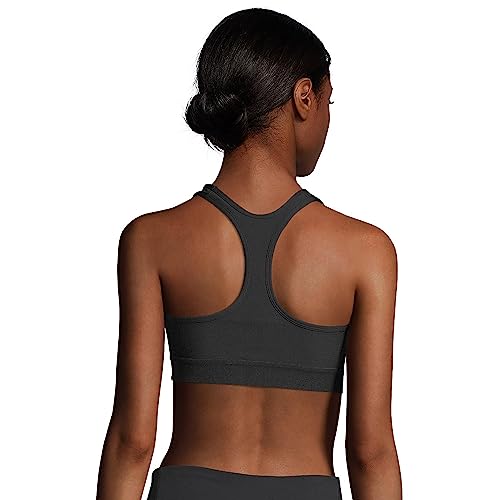 Hanes O9178 Sport Women'S Compression Racerback Sports Bra,Black,Small thumb #1