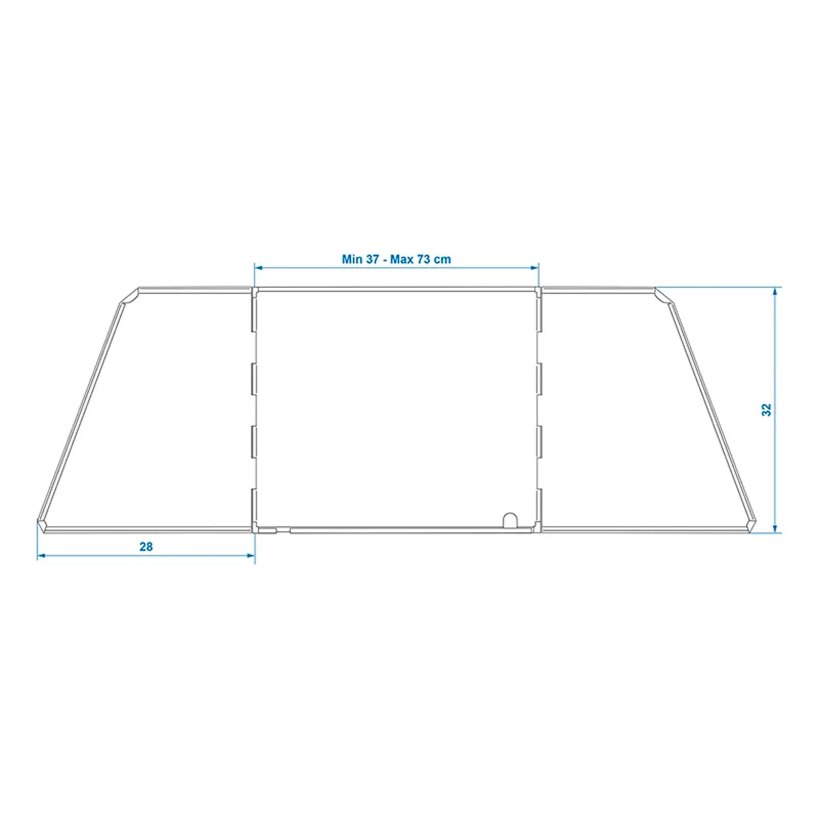 APT Schermo da cucina antivento per fornello a gas, pieghevole, estensibile 37-70x28x32cm