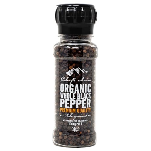 Chefs Choice Organic Black Pepper - Grinder 100g (1 bottle)