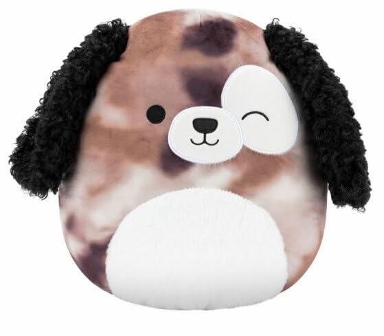 Squishmallows - 7.5'' - Zerdan Winking Brown Marbled Dog With White Spotted Eye And Fuzzy Belly/Plush
