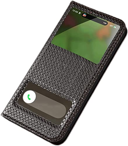 Étui en cuir véritable pour iPhone 14 avec support rabat magnétique