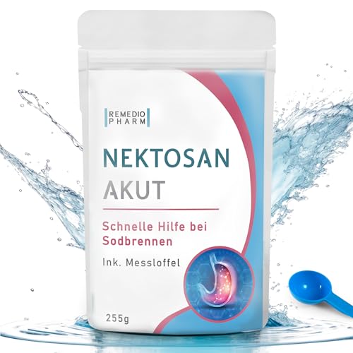NEU! Nektosan Akut gegen Sodbrennen | Pantoprazol Alternative | Schneller akuter SOS Blocker bei Brennen -Vorbeuge gegen Reflux | XXL Packung 255g