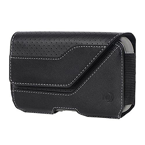 Nite Ize Clip Case Executive Leather Phone Holster - Premium Protective, Clippable Phone Holder for Your Belt Or Waistband - Extra Large - Black