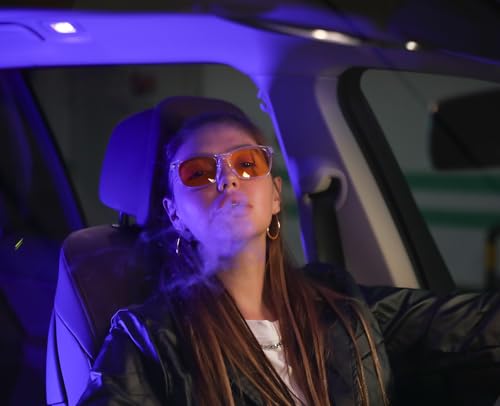 FEISEDY Night Vision Driving Glasses Yellow Lens Reduce Glare Safety Driving Sunglasses B00892