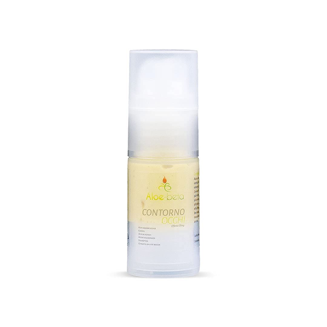 Crema Contorno Occhi BIO con Aloe Arborescens - ANTIRUGHE BORSE e OCCHIAIE - Vitamine E, Oli Vegetali e Acido Ialuronico - 15ml (Quantità 2 Unità)