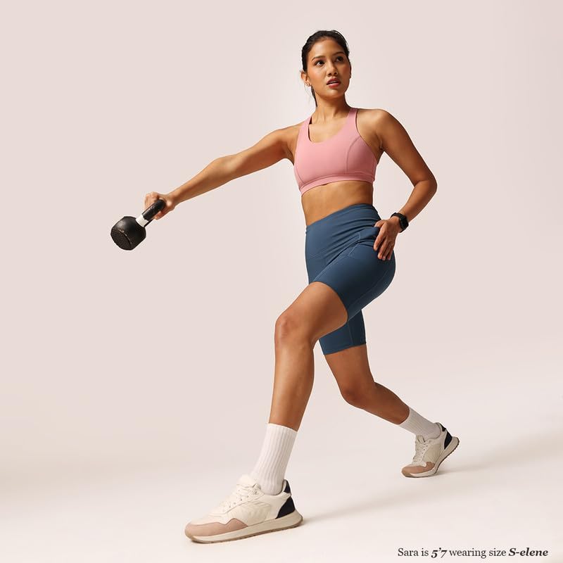 Blissclub Ultimate Pantalones cortos de ciclismo Lite con 2 bolsillos, pantalones cortos de gimnasio para mujer, pantalones cortos deportivos, pantalones cortos de natación y moldeadores para abdomen