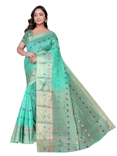 Image of Sarees for Women Wear Organaza Silk Banarasi Sari Kanjivaram Soft Pure Paithani Wedding Original Kanchipuram Pattu Sadi with Blouse Piece 2026 (Flowermeena)