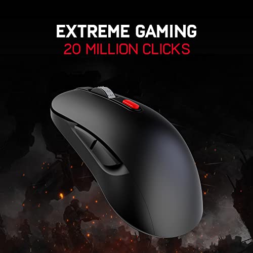 Image of Redgear X12 v2 Wired Gaming Mouse with RGB & Macro Customization, Upto 10k DPI, 6 programmable Buttons, 20 Million clicks, Pixart 3325 Sensor and Pure PTFE White Skates(Black)
