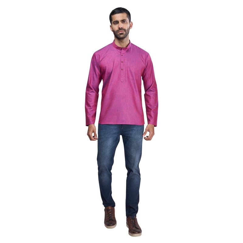 bellazo Cotton Solid Casual Short Kurta for Men-picture-29