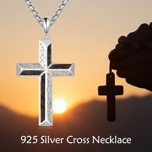 Croix en bois collier argent 925 à porter au quotidien avec élégance - 6