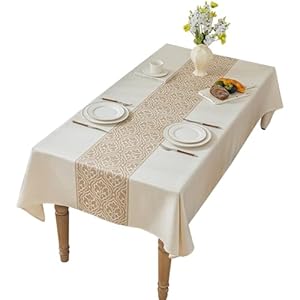 Linen Tablecloths for Rectangle Tables, Waterproof Tablecloth Advanced Waterproofing Technology for Dinningroom