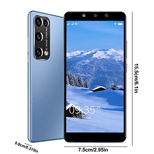 Unlocked Mobile Phones, Adnroid Smart Phone 5.8-Inch Curved Screen Hd Full Screen, Dual Sim Unlocked Smartphones 1Gb + 8Gb Ram, 13Mp+24Mp Mobile Cell Phone Built-In Gps (Blue) #TOP4