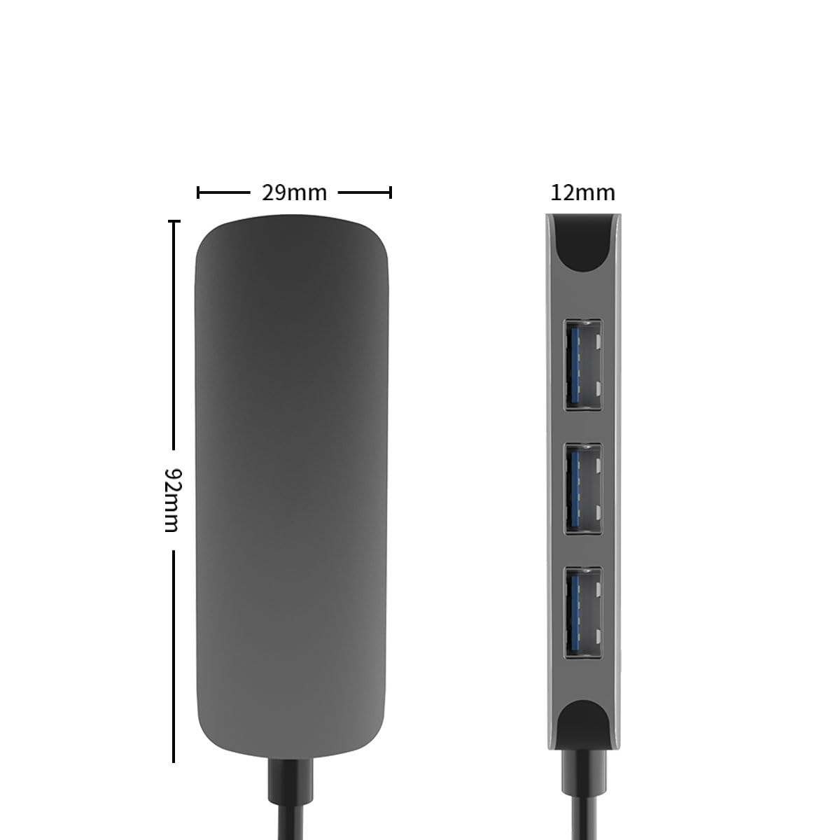 MMOBIEL USB-A to 4x USB-A Adapter Port Hub, 4-in-1 Splitter, 3.0-5Gbps, Compatible with Dell, Lenovo, Acer, 4-port USB Hub - Image 2